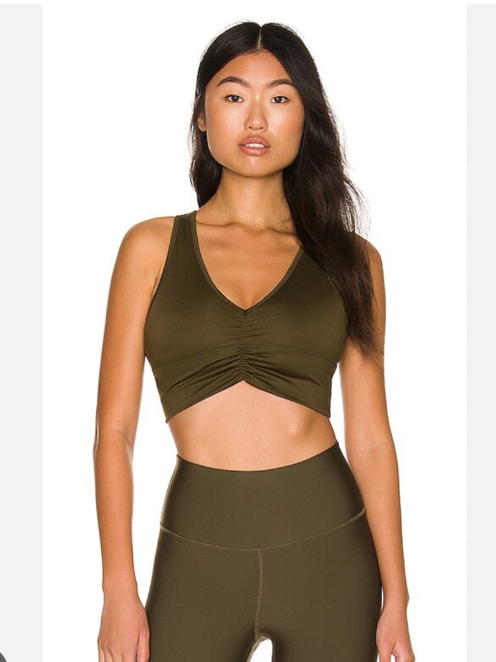 ALO Yoga Dark Olive Wild Thing Sports Bra